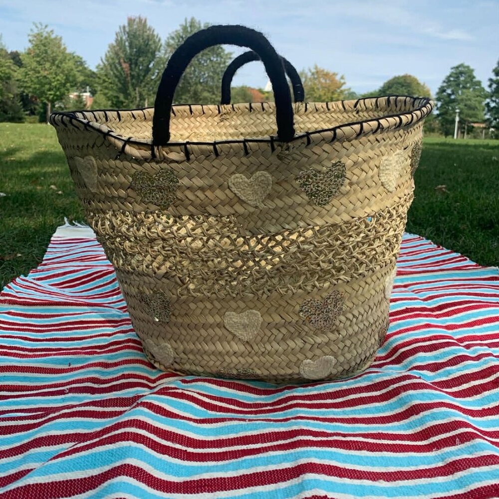 New Handwoven Large Tote basket  bag